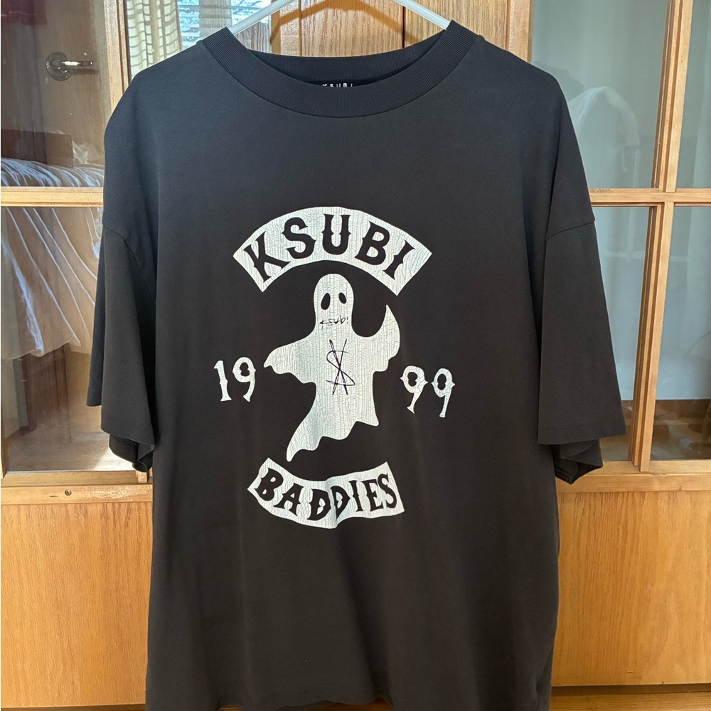 Ksubi Charcoal Tee with Ghost Design